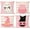 Pink, variant on Halloween Pillows Covers 18x18 Set of 4 Black Cat Pumpkin Ghost Witch Hat Candy Corn Black Stripe Polka Dot Halloween Decorations Indoor Outdoor Decorative Throw Pillow Cases for Home Decor
