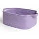 thumbnail image 1 of Cesta tejida morada, 13.5" x 10" 6" cesta de regalo vacía morada para rellenar, contenedor almacenamiento decorativo cuerda algodón organizar, lindo organizador guardería Púrpura, 1 of 7