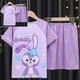 thumbnail image 1 of 10 (5T 6T) SilverChildren Pijamas Conjuntos de verano para niños Niñas Pijamas de algodón suave Conjunto de manga corta Camiseta Tops Pantalones cortos Pijamas de Spiderman esquí esquí Gafas de esquí, 1 of 3