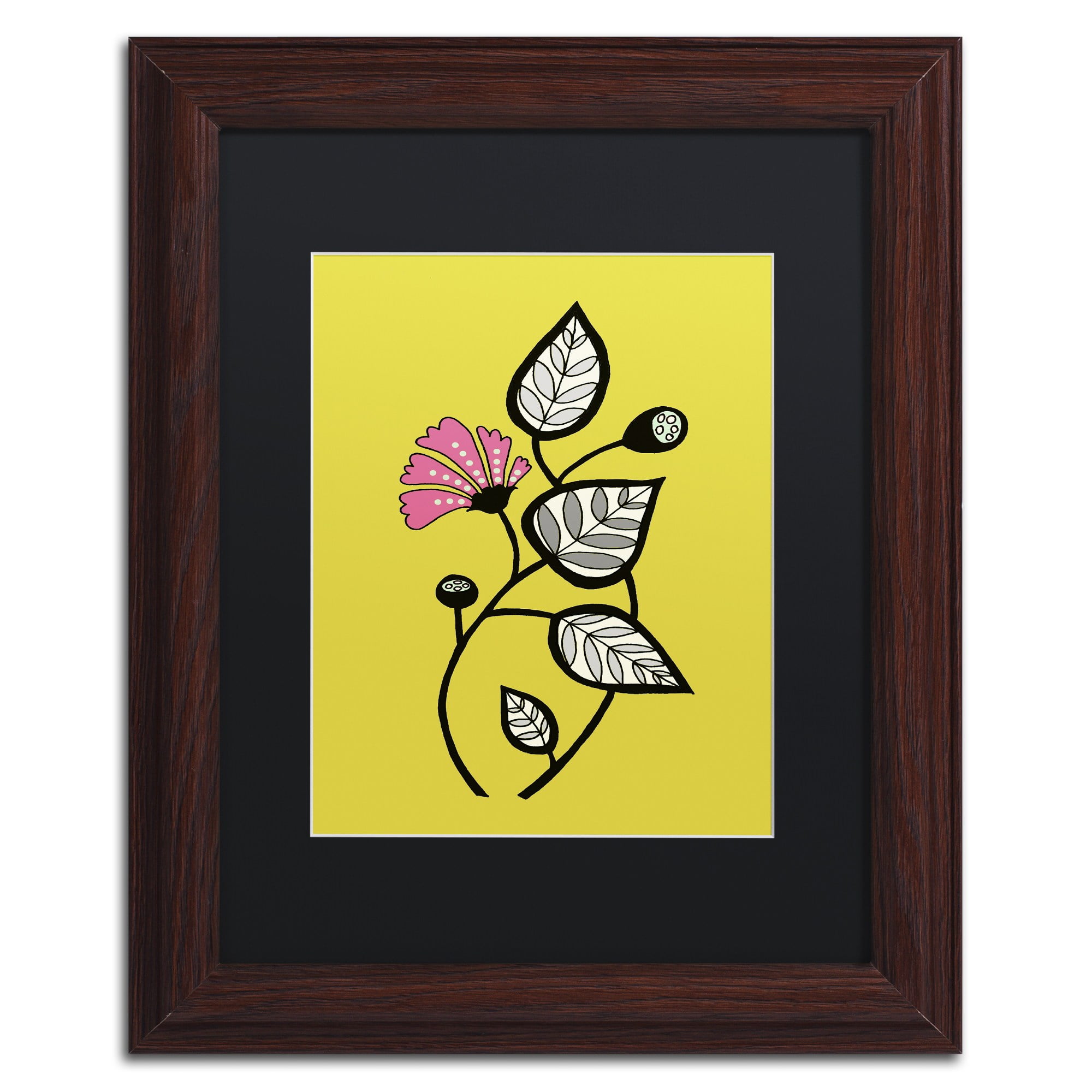 Trademark Fine Art "Tanto Tiempo" Canvas Art by Sylvie Demers, Black Matte, Wood Frame