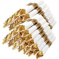 thumbnail image 2 of 400PCS Pre Rolled Gold Plastic Silverware Sets - Heavy Duty Gold Cutlery - Include 100 Pack Wrapped Disposable Utensils with Napkins for Parties, Dinners & Weddings, 2 of 17