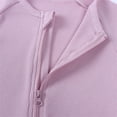 thumbnail image 4 of WIBACKER 3M-3T Baby Girls Ribbed Bamboo Viscose Short Pajamas, 2 Way Zipper One-Piece Short Sleeve Sleepers, 4 of 11
