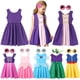thumbnail image 2 of Vestido de verano para niña, ropa informal de sirena, color rosa, Rapunzel, estilo coreano, 2-10T, 2 of 5
