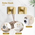 thumbnail image 4 of TQKAG Juego de accesorios de baño de 5 piezas en oro cepillado, 60 cm, SUS304, 4 of 8