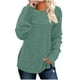 thumbnail image 2 of HongQid Long Sleeve Shirts for Women Tunic Trendy Casual Round Neck Tops Lightweight Sweaters, 2 of 7