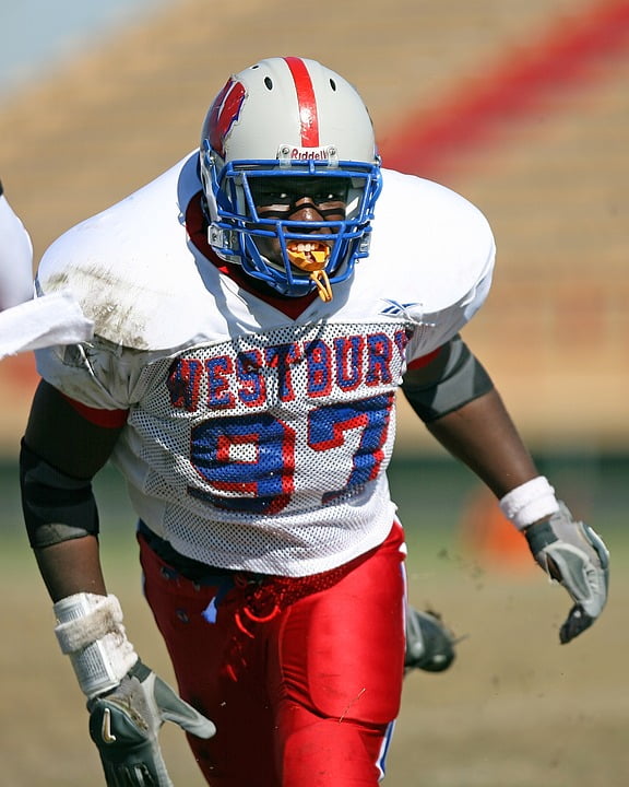 Game Pass Rusher Football Defensive Player20 Inch By 30 Inch Laminated