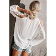 thumbnail image 3 of Women's White/Black Formal Invitation Lace Blouse, 3 of 6