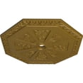 thumbnail image 3 of 29 1/8"OD x 2 1/4"ID x 1 1/8"P Spring Octagonal Ceiling Medallion (Fits Canopies up to 3"), Hand-Painted Gold, 3 of 6