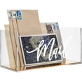 thumbnail image 6 of MyGift Modern Clear Acrylic Mail Storage Box with Brass Mirror Bottom, 6 of 7