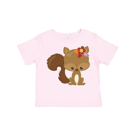 

Inktastic Spring Animals Cute Squirrel Colorful Flowers Gift Toddler Boy or Toddler Girl T-Shirt