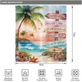 thumbnail image 5 of Ocean Beach Tropical Shower Curtain for Bathroom Decor 84Wx72H Sunset Palm Tree Starfish Coastal Nautical Sun Positive Quotes Art Printed Fabric Polyester Waterproof 12 Pack Plastic Hooks, 5 of 6