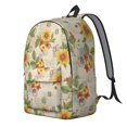 thumbnail image 2 of Sunflower and Postcard Cream Pattern Backpack for School, Cute School Bag with Adjustable Shoulder Straps and Padded Back, 15.7"x11.8"x5.5", 2 of 5