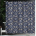 thumbnail image 3 of Ambesonne Victorian Shower Curtain, Vintage Floral Ivy Swirls, 69"Wx70"L, Navy Blue, 3 of 4