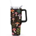 thumbnail image 2 of Mushroom Mug with Handle and Straws 40 OZ Insulated Travel Cup Birthday Present for Women Girls Daughter Mom Gifts for Him/Her Coffee Mugs, 2 of 7