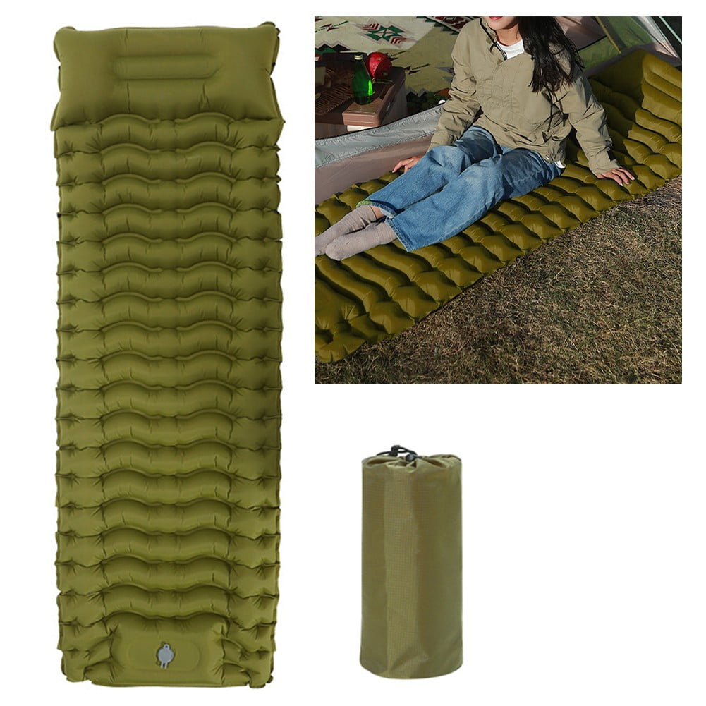 Sportact Camping Essentials,Inflatable Camping Mattress: Fast 20-Second Foot Pump & Wear-resistant Comfort!,Outdoor Sports