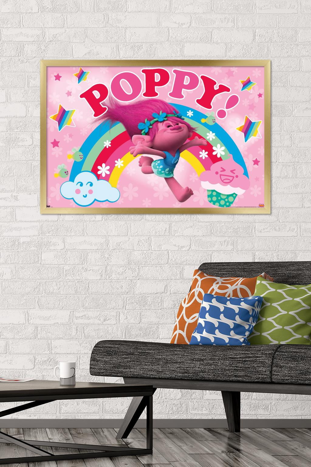DreamWorks Trolls - Poppy Wall Poster, 22.375" x 34", Framed