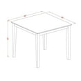 thumbnail image 5 of East West Furniture 3 Pc Dining Set Contains a Square Dining Table and 2 Upholstered Chairs, 5 of 7