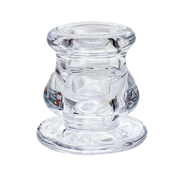 kowaku Clear Candleholder Ornament Stand Candlestick Decoration Centerpiece for Wedding Coffee Dinner Gift Table , Smooth