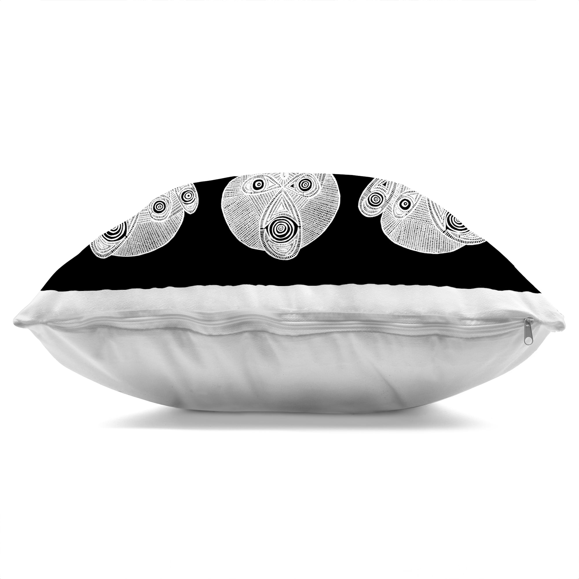Stupell Industries Fractal Symmetry in Monochrome Decorative Printed Throw Pillow, design by El Perkin