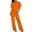 Orange, variant on Jumpsuit Women'S Fashion Solid Color Lace Up Button Short Sleeved Jumpsuit,Green Women'S Polyester Jumpsuit XL