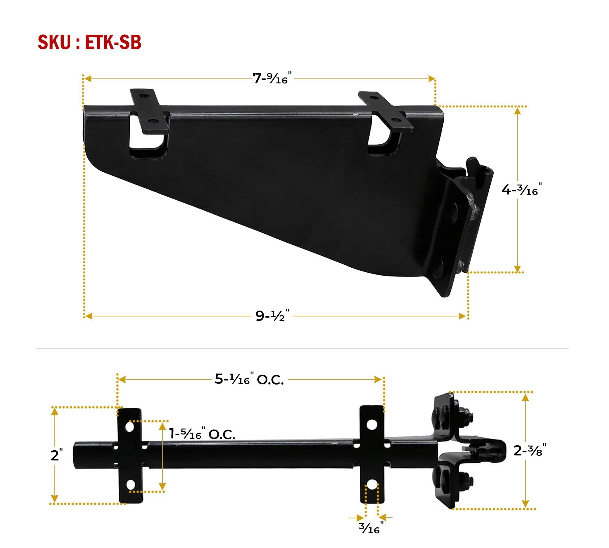 (Pack of 2) E Track Shelf Brackets - Enclosed Trailer Fixed Shelving Brackets - E-Track Accessories for Enclosed Trailer, Cargo Truck, Warehouse, Garage