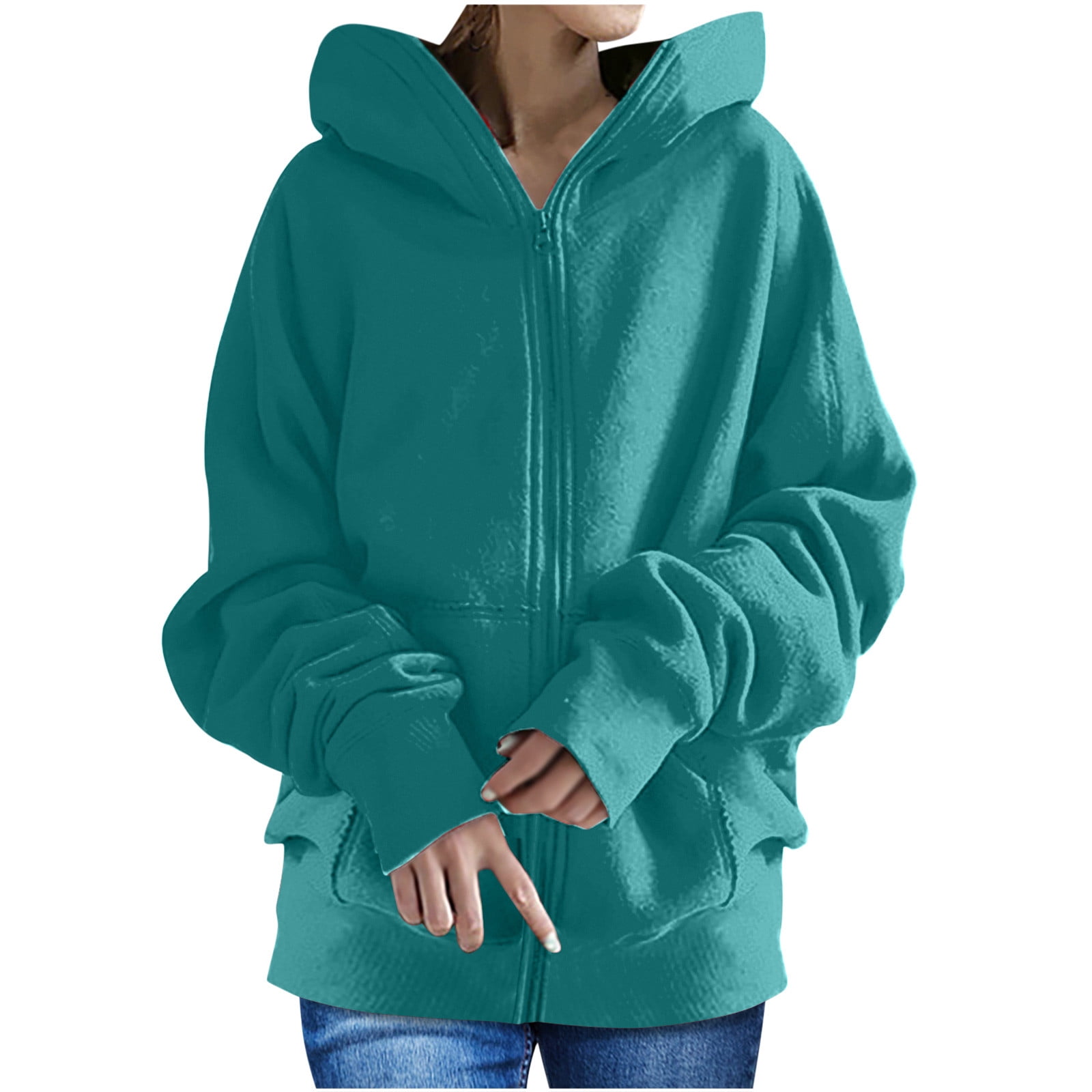 Winter Coats for Women Deals! Verugu Plus Size Fleece Jacket for Women