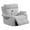 Gray, variant on BaseBeauty Oversized Power Swivel Rocker Recliner with Adjustable Headrest, Dual Motor Nursery Recliner Glider Chair with Massage & Heat, Swivel Glider Recliner with Cup Holder and