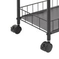 thumbnail image 6 of Miniyam 6-Tier Slim Rolling Cart,Narrow Slim Slide Out Storage Shelving Unit with Wheels,Kitchen,Bathroom,Garage,Laundry Room,6.1"D x 22.8"W x 61"H,Black, 6 of 7