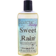 Sweet Rain Massage Oil by Eclectic Lady, 4 oz, Sweet Almond Oil and Jojoba Oil