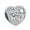 April Birthstone, variant on 925 Sterling Silver Birthstone Paved Charms for Charm Bracelets & Necklaces Heart Bead Charms
