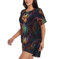thumbnail image 2 of Fotbe Whimsical Dragon Color Cool Print Pajama Set for Women 2 Piece Loungewear Short Sleeve Tops and Shorts Set Soft Sleepwear-XX-Large, 2 of 7