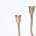 thumbnail image 5 of LuxenHome Gold Metal 3-Taper Candle Holder Tabletop Sculpture, 5 of 6