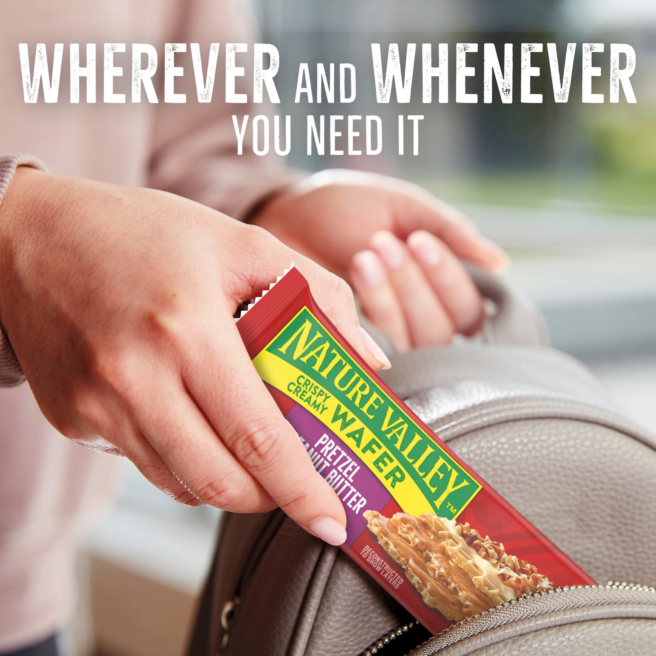 (2 pack) Nature Valley Crispy Creamy Wafer Bars, Pretzel Peanut Butter, 5 Bars, 6.5 oz