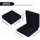 thumbnail image 2 of Juego de 2 cajas de joyería de terciopelo negro, cuadradas, de 19 x 19 x 4 cm, con bandeja organizadora de viaje. Caja de regalo para joyas., 2 of 6
