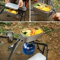 thumbnail image 4 of Boîte à Bento 800ml Poignée Pliante Anodisée Grande Capacité Résistant à la Chaleur Aluminium Conteneur de Camping Support de Cuisson à la Vapeur Fourniture Extérieure, 4 of 7