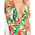 thumbnail image 4 of Sofia by Sofia Vergara Women's and Women's Plus Ring Front Plunge Halter One Piece with Curvetex®, Sizes XS-2X, 4 of 5