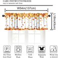thumbnail image 2 of Fall Maple Leaves Valance Curtains, Autumn Plants Nature Scenery Watercolor Pattern Rod Pocket Window Curtain Valances for Kitchen Living Room Bedroom, 54x18 Inch, 2 of 6
