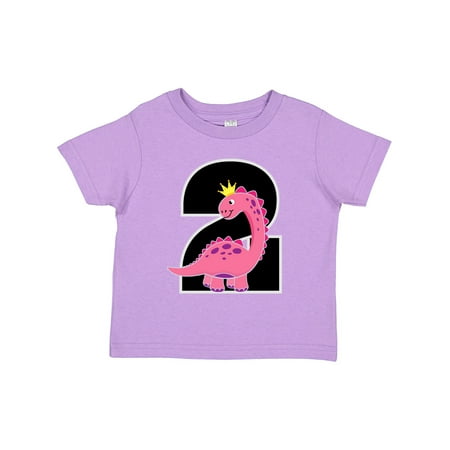 

Inktastic 2nd Birthday Dinosaur Girl Party Gift Toddler Toddler Girl T-Shirt