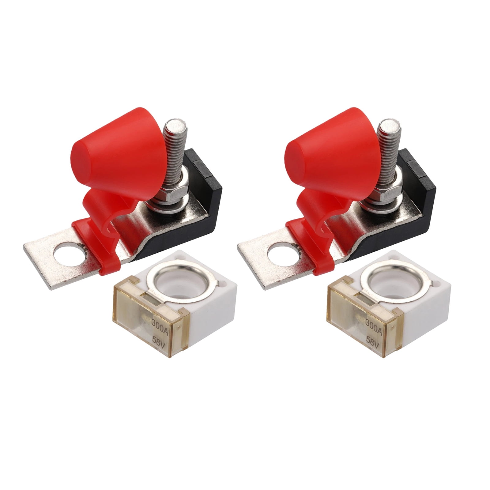 TAPDRA Battery Fuse Terminal Block 300A 58V Plastic Metal 2 Pack For Boats RVs Trucks Cars Electrical Circuit Protection
