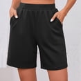 thumbnail image 5 of Asxite Womens Shorts High Waisted Solid Stretchy Soft Workout Yoga Cargo Pockets Casual Summer, 5 of 5