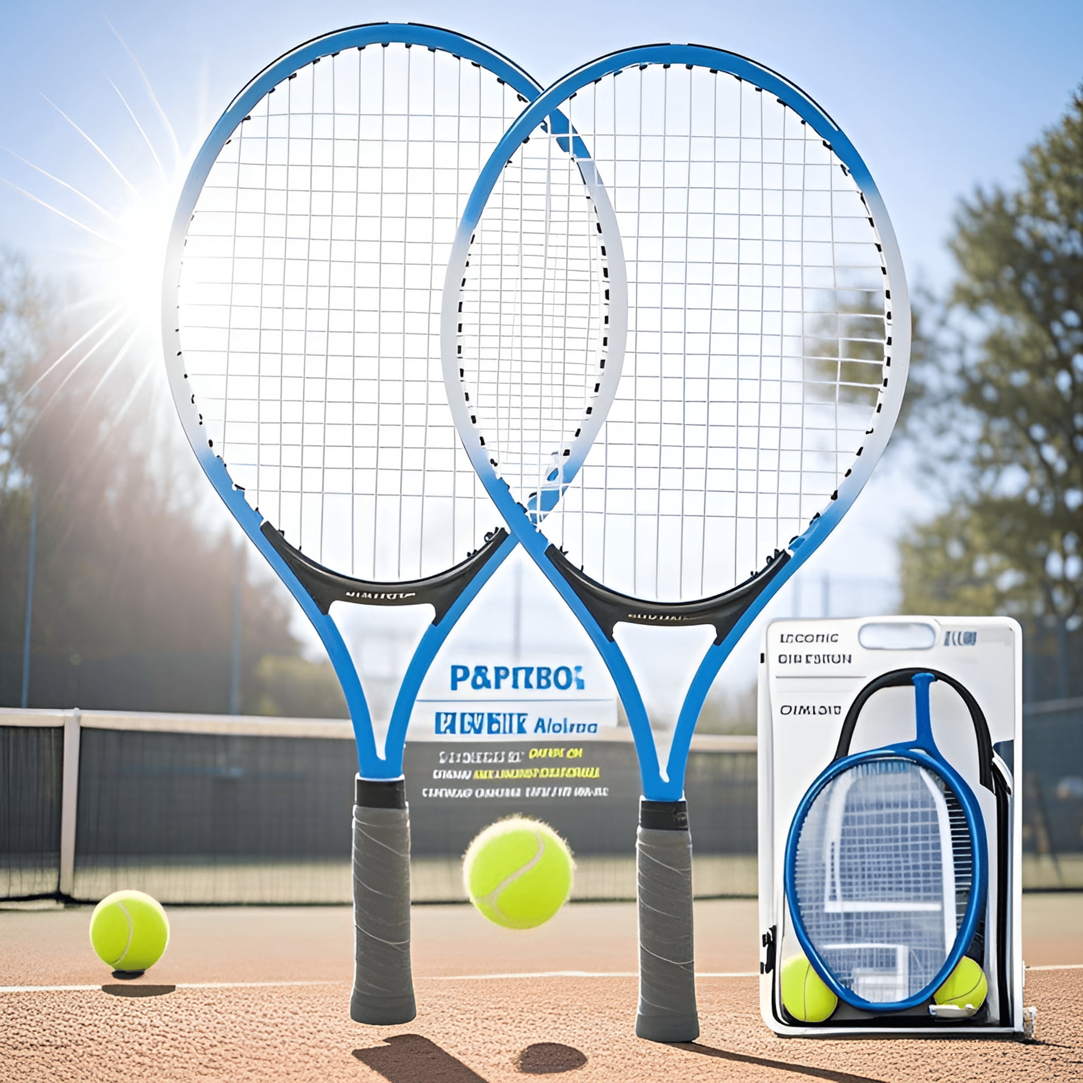 BESTSKY Tennis Rackets for Kids, 21 Inch Junior Tennis Racket Set, Includes 2 Rackets + 1 Tennis Ball + 1 Handbag