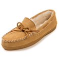 thumbnail image 1 of Pantuflas Minnetonka con suela dura con forro de pelo para mujer, color canela, 1 of 2