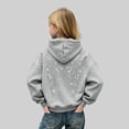 thumbnail image 2 of Rggeeun Toddler Girl'S Pullover Hoodie Cute Sequins Wing Graphic Print Thermal Long Sleeve Hooded wth Large Pocket & Drawstring Soft Autumn Winter Festive Celebration Classic Tops,Gray,15-16 Years, 2 of 9