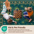 thumbnail image 4 of Design&I 5'x7' Ultra Soft Area Rug, Camper Interlocking Teal Border Bathroom Accessories Turquoise None Fluffy Washable Non Shedding for Bedroom Living Room Home Office, 4 of 7