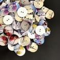 thumbnail image 3 of Rongfmy 100 Bulk Mixed Painting Assorted Colors Button 2 Holes Round Shape for Sewing, 3 of 6
