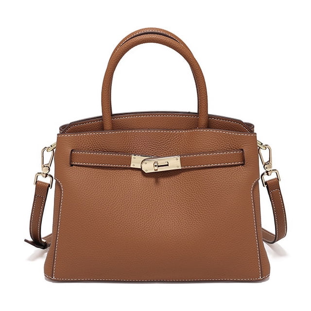 Genuine leather women's bag TOGO top layer cowhide light luxury ladies multi-functional handbag shoulder top-handle bag