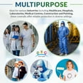 thumbnail image 6 of Disposable Coveralls for Men and Women, XX-Large. Pack of 25 Blue Hazmat Suit Costume. Water-Resistant SMS Polypropylene Painters Suit with Hood, Elastic Cuffs and Ankles, Front Zipper, 6 of 9