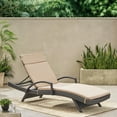 thumbnail image 2 of GDF Studio Soleil Outdoor Textured Water Resistant Chaise Lounge Cushion, Beige, 2 of 7