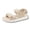 Beige, variant on CHICVOMEY Womens Adjustable Hook and Loop Platform Sport Sandals Open Toe Casual Walking Shoes Lightweight Non Slip Cushioned Beach Sandals for Summer Outdoor Vacation