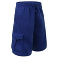 thumbnail image 2 of J. METHOD Men’s Cargo Shorts Active Casual Comfy Workout Gym Elastic Drawstring Fleece Pockets Sweat Pants NEMP07 Royal Blue 2XL, 2 of 6